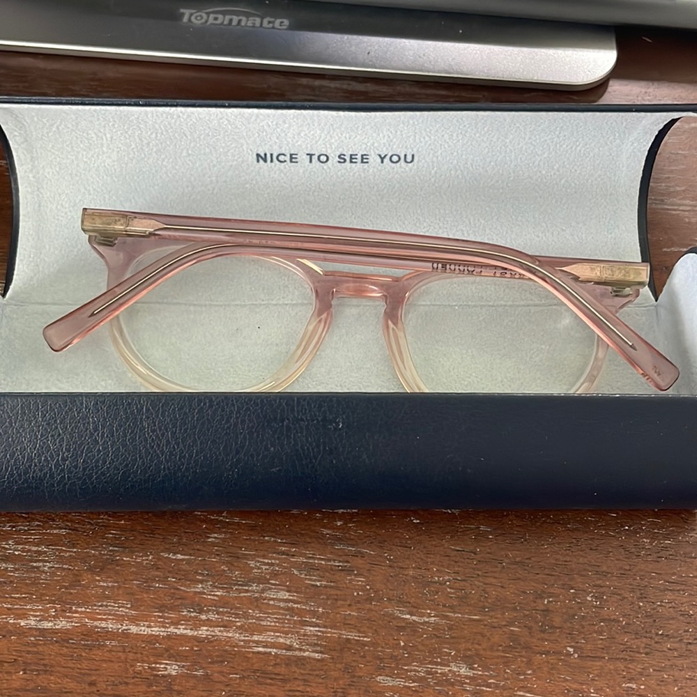 Warby Parker Sadie 625 clear pink eyeglasses - Picture 2 of 15